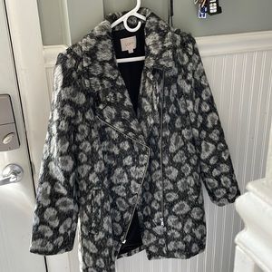 Loft faux fur cheetah print jacket